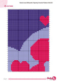 Romantic Couple Tapestry Crochet Pattern: Sweet Love Silhouette Wall Hanging (PDF Pattern 80x120 Stitches)