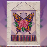 Butterfly Rose Tapestry Crochet Pattern: Boho Wall Hanging (PDF Pattern 150x150 Stitches)