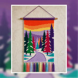 Chasing Sunset Crochet Pattern: Winter Forest Tapestry (80x120 Stitches PDF)
