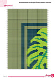 Monstera Crochet Wall Hanging Pattern: Tropical Home Decor (150x200 Stitches PDF)