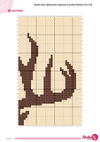 Deer Silhouette Tapestry Crochet Pattern: Rustic Cabin Wall Art (PDF Pattern 75x110 Stitches)