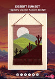 Desert Sunset Tapestry Crochet Pattern: Southwestern Wall Hanging (PDF Pattern 80x120 Stitches)
