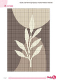 Tapestry Crochet Pattern: Rustic Leaf Wall Hanging (PDF Download 100x150  Stitches)