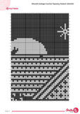 Moonlit Cottage Crochet Tapestry Pattern: Cozy Night Wall Art (PDF Download 120x150 Stitches)