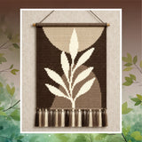 Tapestry Crochet Pattern: Rustic Leaf Wall Hanging (PDF Download 100x150  Stitches)