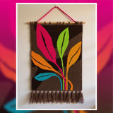 Vibrant Neon Leaf Tapestry Crochet Pattern 120x160 Stitches PDF