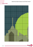 Golden Moon Tapestry Crochet Pattern: Modern Skyline Wall Hanging (PDF Pattern)