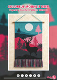 Moonlit Deer Tapestry Crochet Pattern: Forest Wall Art (120x180 Stitches PDF Digital Download