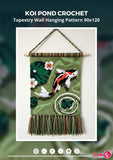 Koi Pond Crochet Tapestry Pattern | Fish Wall Art (90x120 Stitches PDF Pattern)