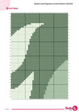 Modern Leaf Tapestry Crochet Pattern (100x150 Stitches PDF) | Green Botanical Wall Hanging Digital Download