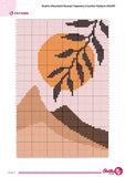 Mountain Sunset Tapestry Crochet Pattern: Boho Wall Hanging (PDF Pattern)