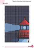 Lighthouse Sunset Crochet Pattern: Coastal Tapestry Wall Hanging (100x150 Stitches PDF)