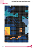 Blue Lakeside Cabin Crochet Tapestry Pattern 100x150 Stitches PDF