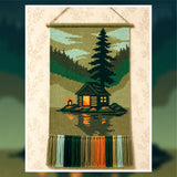 Cozy Lakeside Cabin Tapestry Crochet Pattern 80x120 Stitches PDF