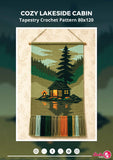 Cozy Lakeside Cabin Tapestry Crochet Pattern 80x120 Stitches PDF