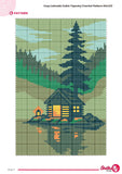 Cozy Lakeside Cabin Tapestry Crochet Pattern 80x120 Stitches PDF