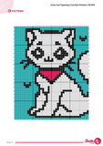 Cat Tapestry Crochet Pattern: Cartoon Kitty Wall Hanging (PDF Pattern 50x50 Stitches)