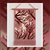Tree Silhouette Tapestry Crochet Pattern: Rustic Wall Hanging (PDF Download 70x120 Stitches)