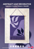 Abstract Leaf Tapestry Crochet Pattern: Wall Hanging PDF (130x200 Stitches)