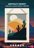 Abstract Desert Tapestry Crochet Pattern: Wall Hanging PDF (120x180 Stitches Digital Download)