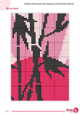 Radiant Pink Sunset Lake Tapestry Crochet Pattern 80x120 Stitches PDF