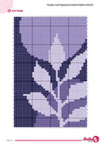 Purple Leaf Tapestry Crochet Pattern: Modern Botanical Wall Hanging (PDF Pattern 50x75 Stitches)