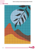 Landscape Crochet Tapestry Pattern: Boho Moon & Mountains (PDF Pattern)