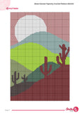 Desert Sunset Tapestry Crochet Pattern: Southwestern Wall Hanging (PDF Pattern 80x120 Stitches)