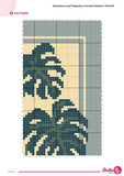 Monstera Leaf Tapestry Crochet Pattern: Tropical Wall Hanging (75x100 Stitches PDF)