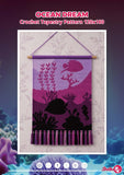 Crochet Tapestry Pattern: Ocean Dream Coral Reef Wall Hanging (120x180 Stitches PDF)