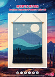 Mystic Moon Crochet Tapestry Pattern 120x180 Stitches | Celestial Boho Wall Hanging PDF Crochet Pattern