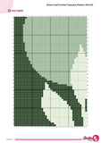 Green Leaf Crochet Tapestry Pattern: Botanical Wall Hanging (80x120 Stitches PDF)
