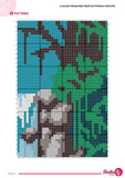 Crochet Waterfall Tapestry Pattern: Jungle Cascade Pixel Art (80x120 Stitches PDF)