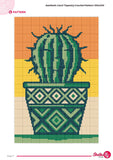 Cacti Tapestry Crochet Pattern: Potted Plant Wall Hanging (PDF Download 100x150 Stitches)