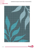 Teal Botanical Tapestry Crochet Pattern: Modern Leaf Wall Hanging (PDF Pattern 140x200 Stitches)