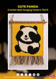 Panda Crochet Wall Hanging Pattern: Nursery Decor Tapestry (PDF Pattern 75x75 Stitches)