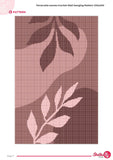 Terracotta Leaves Crochet Wall Hanging Pattern: Boho Tapestry eBook (PDF Pattern 130x200 Stitches)