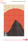 Sunset Peaks Crochet Tapestry Pattern | Mountain Wall Art (120x160 Stitches PDF)