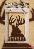 Deer Silhouette Tapestry Crochet Pattern: Rustic Cabin Wall Art (PDF Pattern 75x110 Stitches)