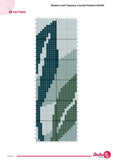 Modern Leaf Tapestry Crochet Pattern 60x80 Stitches PDF
