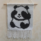 Panda Tapestry Crochet Pattern: Nursery Wall Hanging (50x50 Stitches PDF)