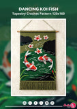 Koi Fish Tapestry Crochet Pattern: Japanese Pond Wall Hanging (PDF Pattern)