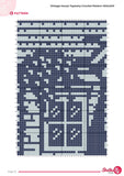 Vintage House Tapestry Crochet Pattern: Charming Home Wall Hanging (Digital PDF Download 160x200 Stitches)