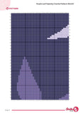 Purple Leaf Tapestry Crochet Pattern: Modern Botanical Wall Hanging (PDF Pattern 90x120 Stitches)