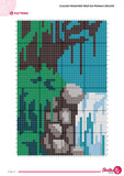 Crochet Waterfall Tapestry Pattern: Jungle Cascade Pixel Art (80x120 Stitches PDF)