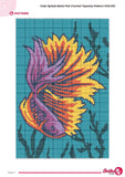Betta Fish Crochet Tapestry Pattern: Vibrant Aquarium Wall Art (PDF Download 100x150 Stitches)