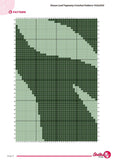 Green Leaf Tapestry Crochet Pattern: Botanical Wall Hanging (PDF Pattern 140x200 Stitches)