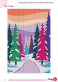Chasing Sunset Crochet Pattern: Winter Forest Tapestry (80x120 Stitches PDF)