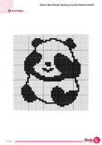 Panda Tapestry Crochet Pattern: Nursery Wall Hanging (50x50 Stitches PDF)