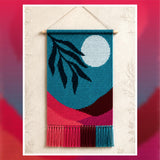 Boho Moon & Mountain Tapestry Crochet Pattern: Colorful Wall Hanging (PDF Pattern)